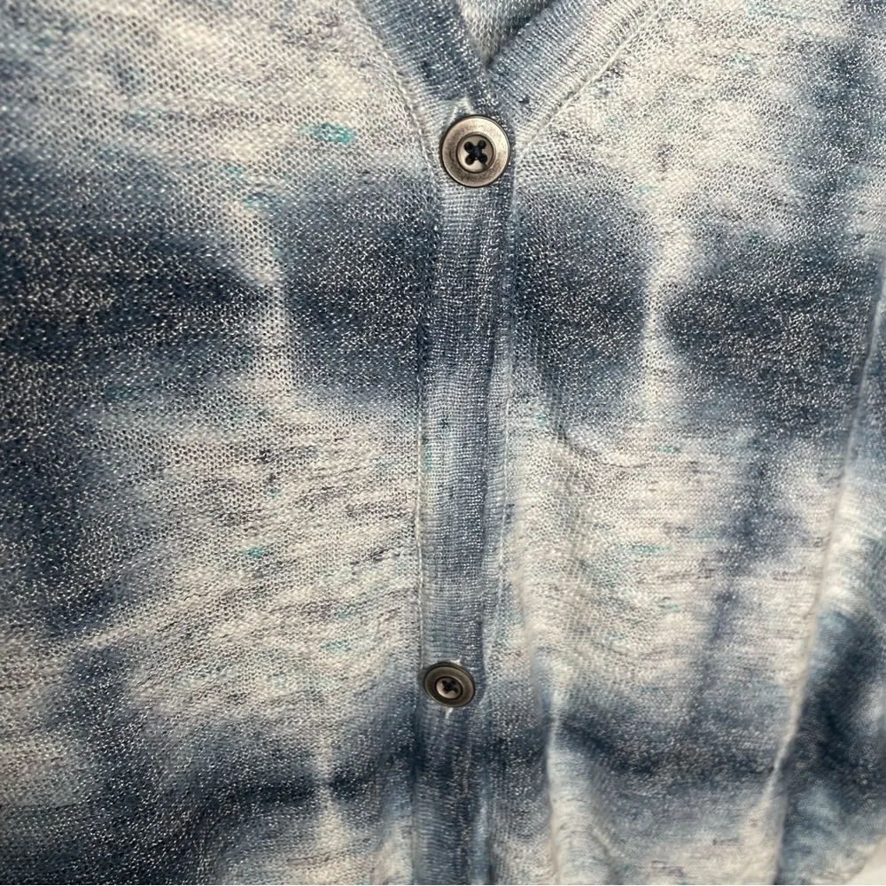 Pilcro from Anthropologie Tie-Dye Cardigan Linen Blend Oversized XS